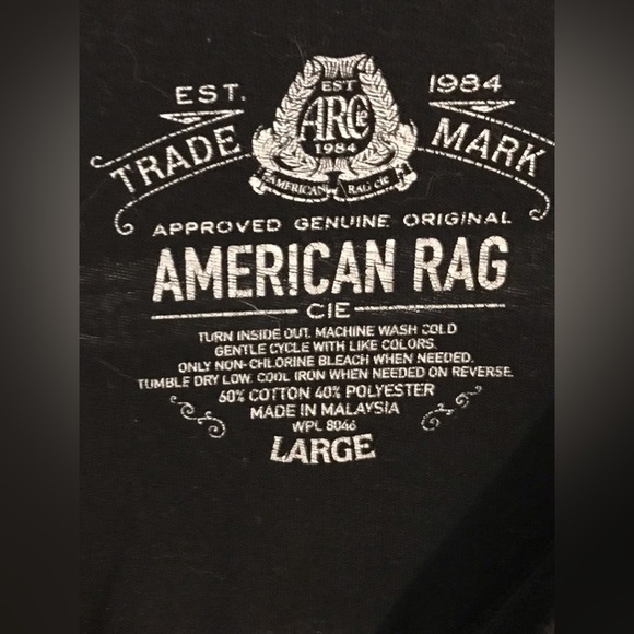 American Rag Mens Striped V-Neck T-Shirt Size Large - Picture 5 of 5